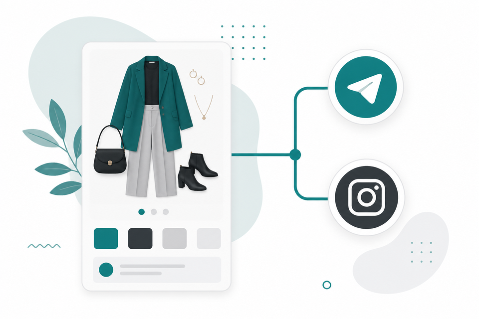 Fashion store publishing a drop to social channels